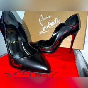 Christian Louboutin “Walk a Mile in My Shoes” Black Pumps 36.5